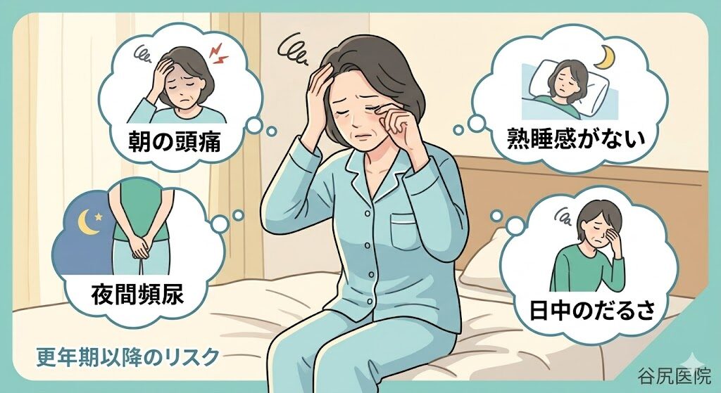 日本人に多い痩せ型・小顎症による睡眠時無呼吸症候群のリスク。気道が狭くなるメカニズムの解説図