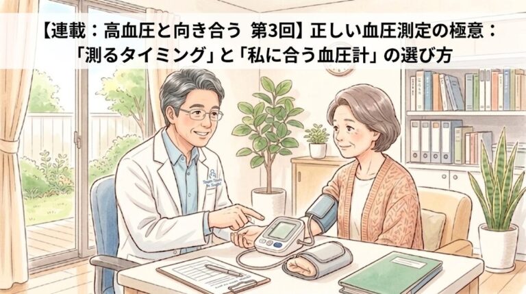 【連載：高血圧と向き合う 第3回】正しい血圧測定の極意：「測るタイミング」と「私に合う血圧計」の選び方
