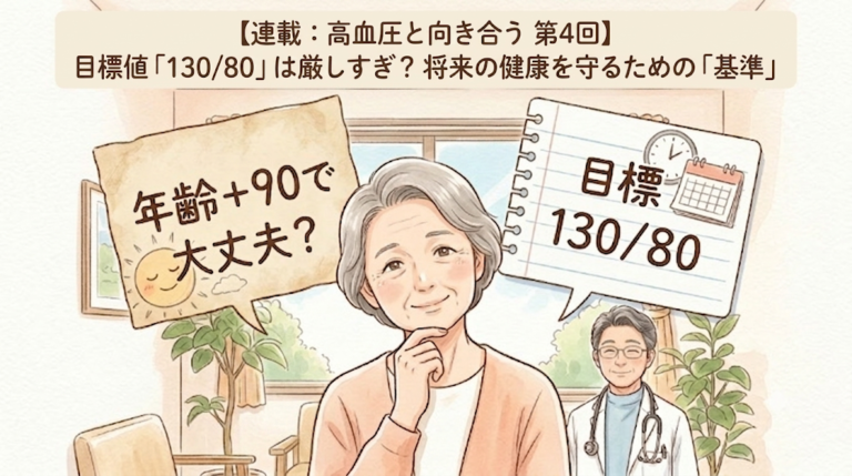【連載：高血圧と向き合う 第4回】目標値「130/80」は厳しすぎ？将来の健康を守るための「基準」