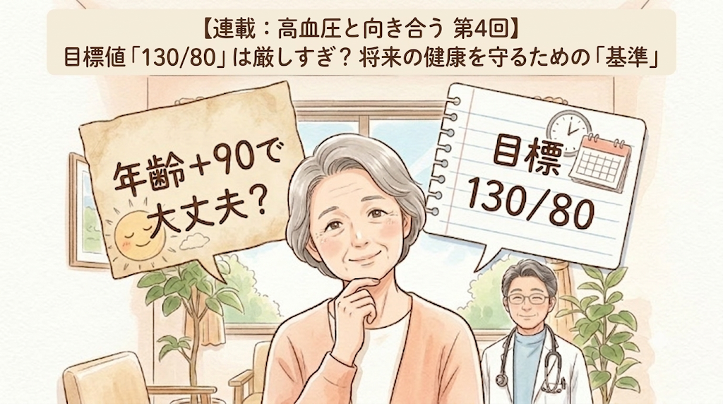 【連載:高血圧と向き合う 第4回】目標値「130/80」は厳しすぎ?将来の健康を守るための「基準」