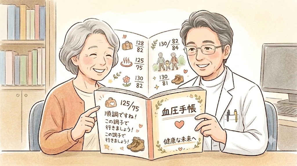 血圧手帳、健康な未来へ