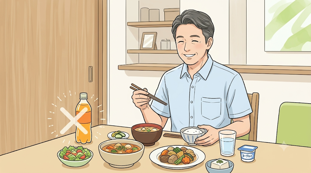 食事療法・栄養バランスの取れた食事と清涼飲料水